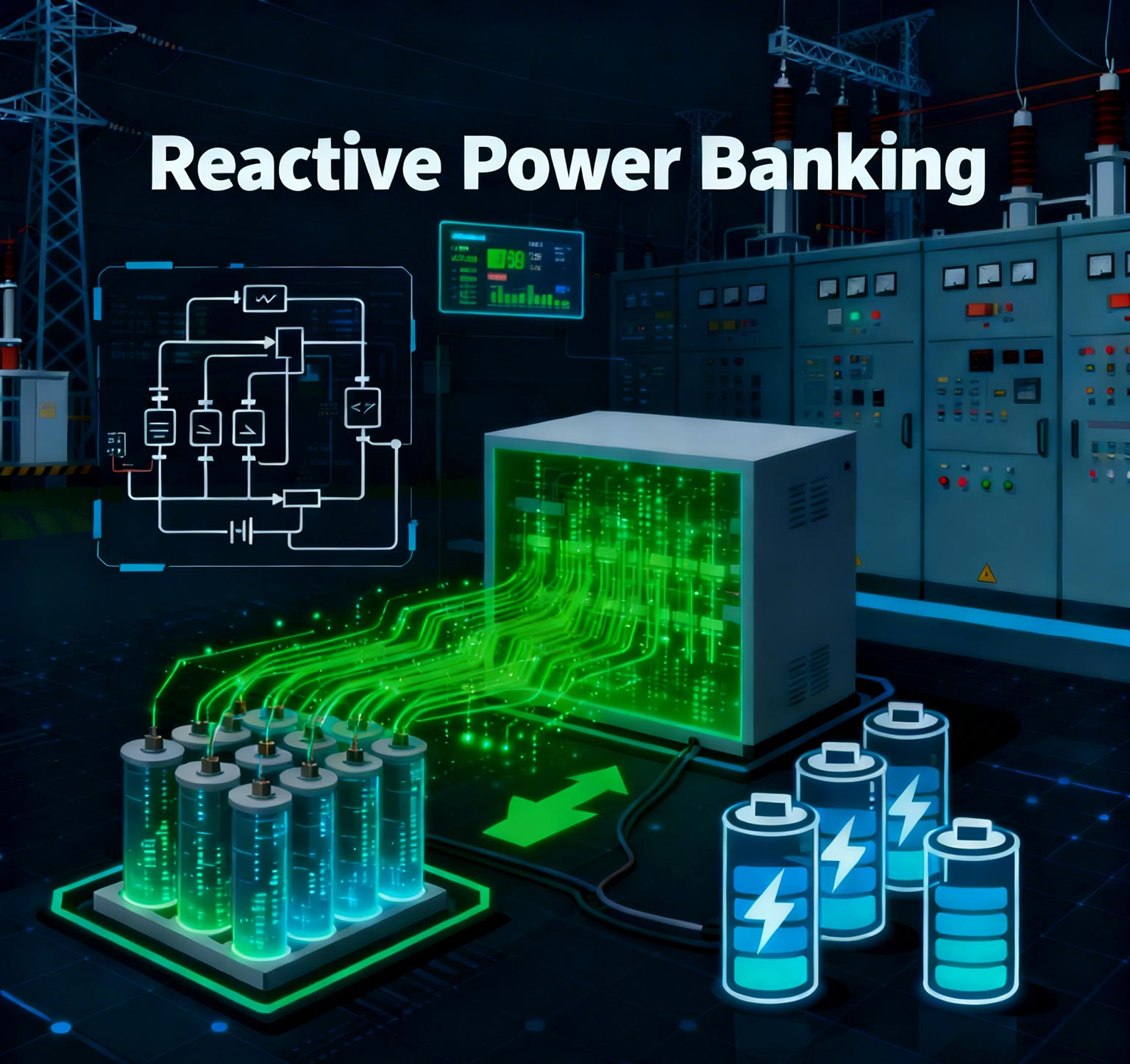 Jaka jest koncepcja „bankowania mocy biernej” lub „wysyłania mocy biernej” w kontekście inteligentnych sieci?