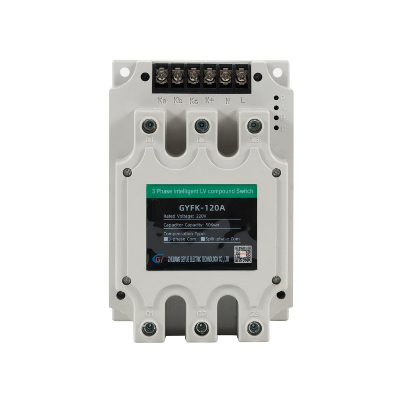 GYFK-120A 220V 50KVAR kompensacja podzielonej fazy Trzyfazowy inteligentny przełącznik związków niskiego napięcia